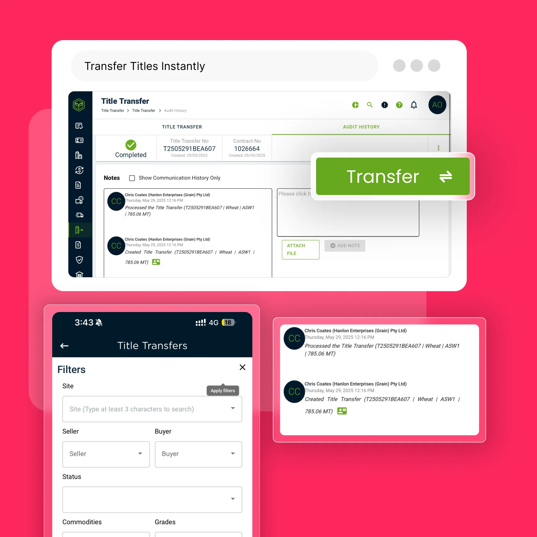 Transfer Titles Instantly