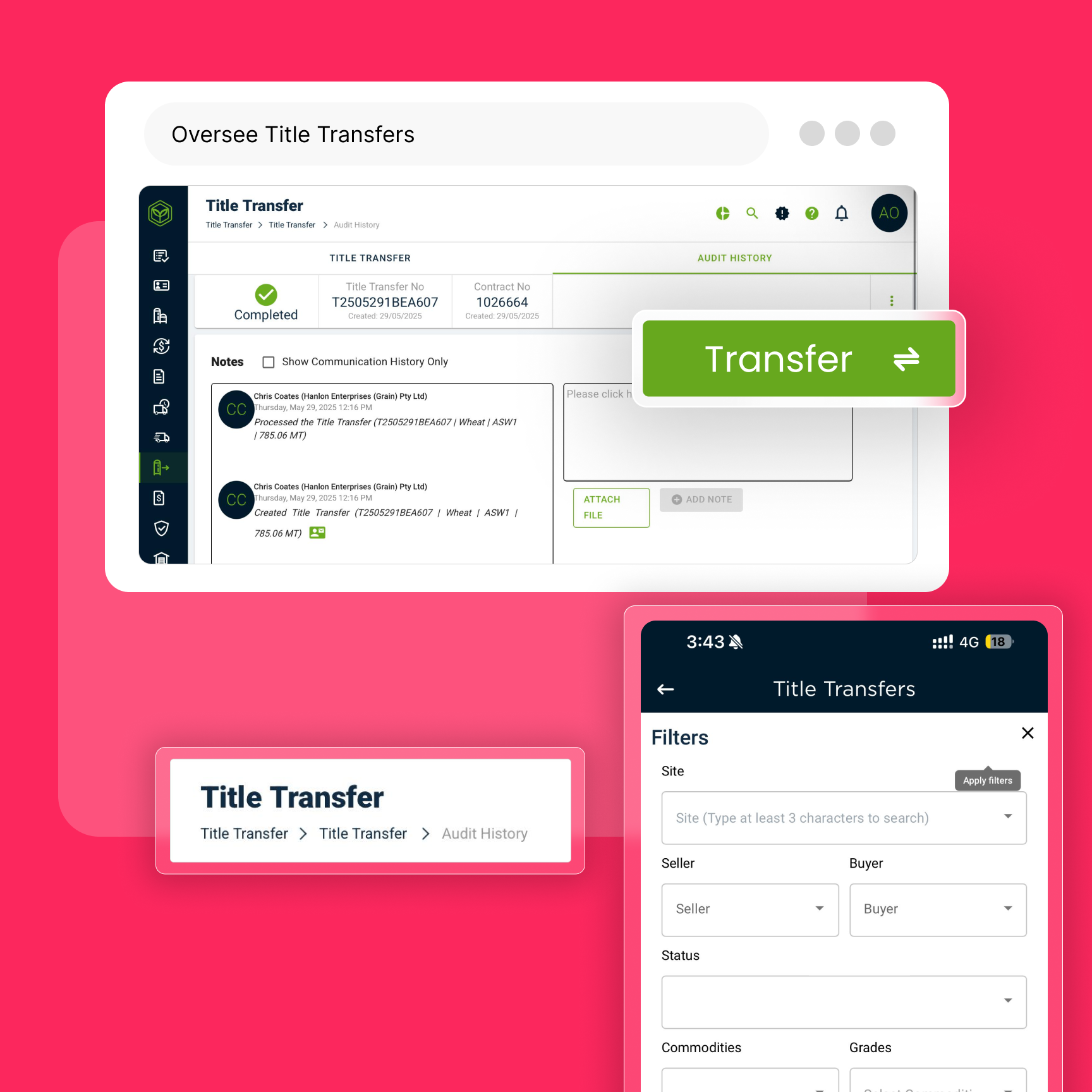 Oversee Title Transfers