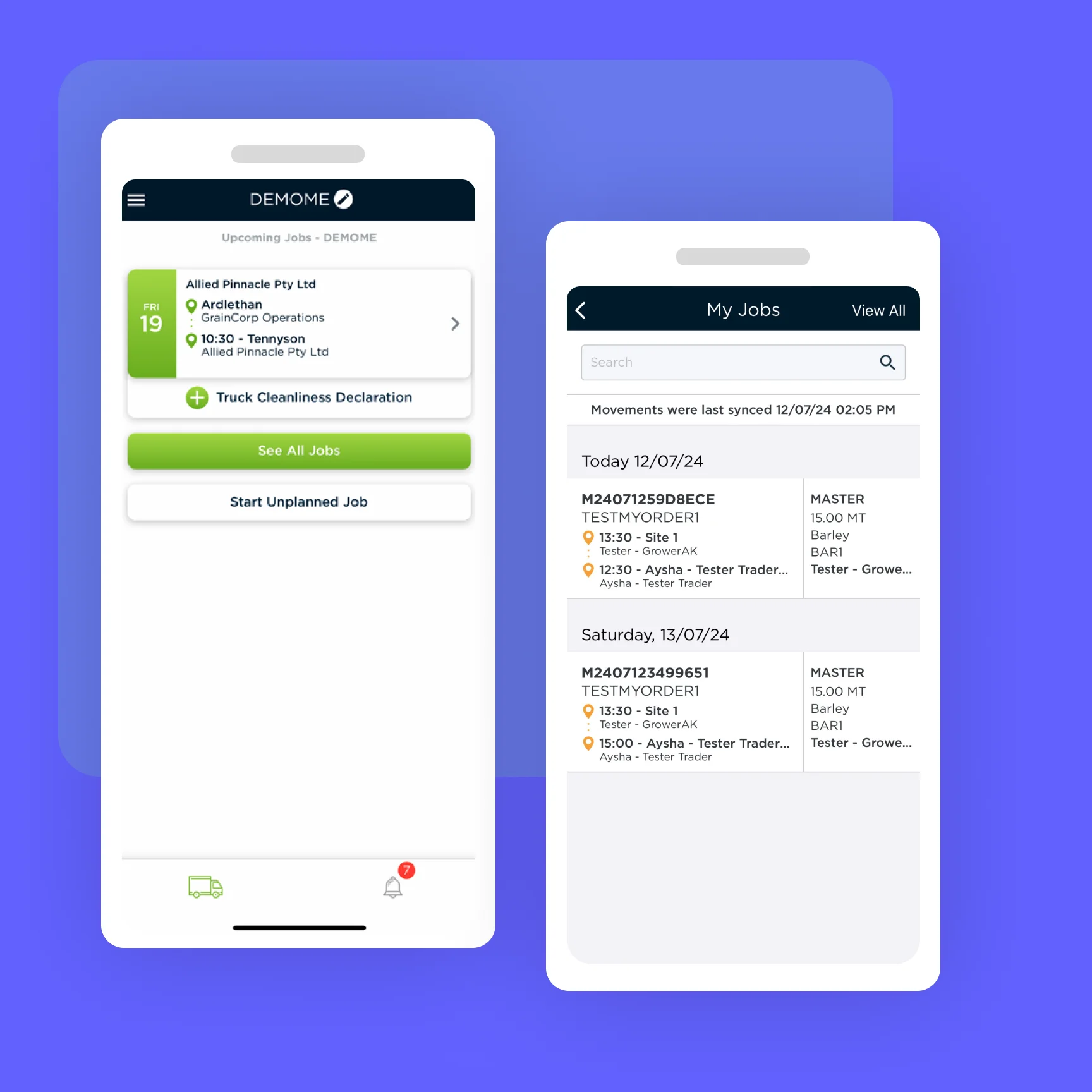 Receive and Accept Freight Jobs